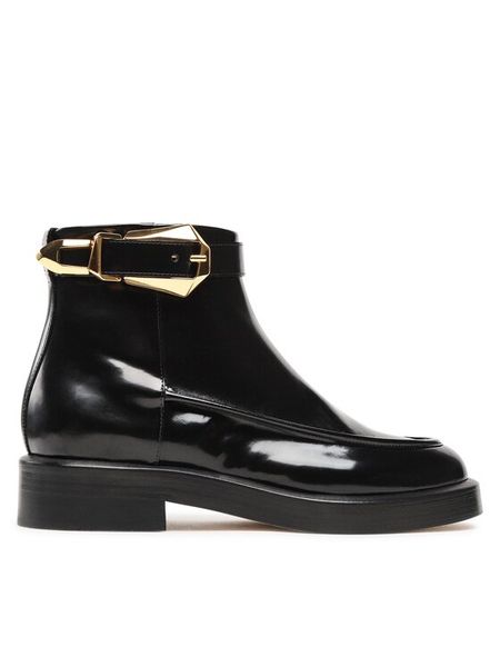Alberta Ferretti Botki 22251A6104 8005 Czarny. Czarne botki damskie Alberta Ferretti, ze skóry, bez obcasa, na płaskiej podeszwie, bez zapięcia. Za 4,379.00 zł.