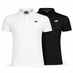 KOSZULKA MĘSKA POLO 4F KOMPLET NA CO DZIEŃ ZESTAW 2 SZTUKI. Koszulki polo męskie 4f, m, bez wzorów, z bawełny, bez kołnierzyka, bez ramiączek, na fitness i siłownię. Za 179.99 zł.