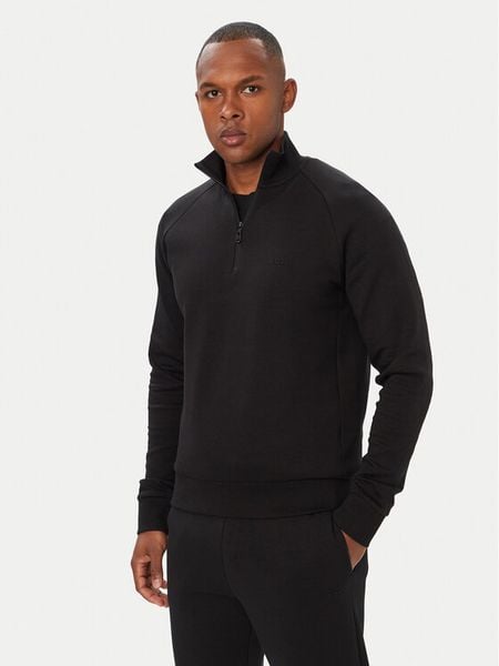 BOSS Bluza Sweat 50565306 Czarny Regular Fit. Czarne bluzy męskie Boss, l, bez wzorów, z bawełny, bez kaptura. Za 679.99 zł.