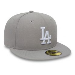 Casquette New Era essential 59fifty Los Angeles Dodgers. Szare czapki i kapelusze męskie New Era, bez wzorów, casualowe. Za 246.50 zł.