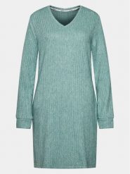 Selmark Koszula nocna Espiga P6463 Zielony Regular Fit. Zielone koszule nocne damskie Selmark, bez wzorów, z wiskozy, bez ramiączek. Za 159.99 zł.