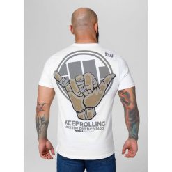 Koszulka sportowa męska Pitbull West Coast Keep Rolling. Białe koszulki sportowe męskie PITBULL, m, bez wzorów, bez kołnierzyka, bez ramiączek. Za 119.00 zł.