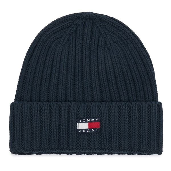 Czapka Tommy Hilfiger. Niebieskie czapki i kapelusze damskie Tommy Hilfiger, na zimę, bez wzorów. Za 149.99 zł.