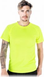 R.E.I.S. TS-PORTO-SS - T-shirt z siateczki doskonała wentylacja męski dzianina 100% poliester 130-135 g/m2 okrągły dekolt - żółty 2XL. Żółte t-shirty męskie R.E.I.S., m, bez wzorów, z dzianiny, bez kołnierzyka. Za 12.14 zł.