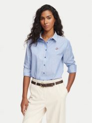 Beverly Hills Polo Club Koszula P-SS26W-SH6600 Niebieski Regular Fit. Niebieskie bluzki damskie Beverly Hills Polo Club, s, bez wzorów, z bawełny, bez kołnierzyka, bez ramiączek. Za 239.99 zł.