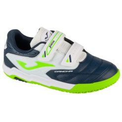 Buty halowe do piłki nożnej chłopięce, Cancha Jr. 25 CAJS IN. Niebieskie buty sportowe chłopięce Joma, bez wzorów, bez zapięcia, do piłki nożnej. Za 139.99 zł.
