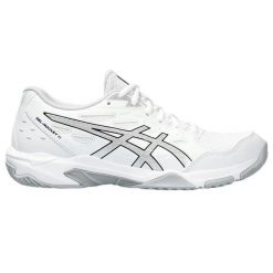 Buty halowe damskie Asics Gel-Rocket 11. Białe obuwie sportowe damskie Asics, bez wzorów, do siatkówki. W wyprzedaży za 298.60 zł.