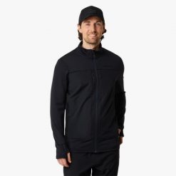Kurtka męska Swedemount Trondheim Wind Mid Layer Full Zip z polaru. Czarne kurtki sportowe męskie SWEDEMOUNT, na zimę, m, bez wzorów, z polaru, do biegania. W wyprzedaży za 222.00 zł.