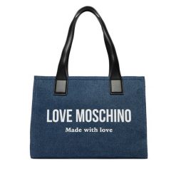 Torebka LOVE MOSCHINO. Niebieskie torebki do ręki damskie Love Moschino, bez wzorów, klasyczne, bez dodatków. Za 879.99 zł.