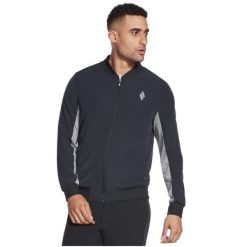 Bluza dresowa sportowa męska Skechers Skechweave Premium Bomber. Czarne bluzy męskie Skechers, m, bez wzorów, z dresówki, bez kaptura. Za 219.99 zł.