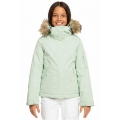 Kurtka narciarska dla dzieci Roxy Meade 10K. Zielone buty zimowe dziewczęce Roxy, bez wzorów, z poliesteru, bez zapięcia. Za 392.70 zł.