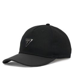 Czapka z daszkiem Guess. Czarne czapki i kapelusze męskie Guess, z aplikacjami. Za 154.99 zł.