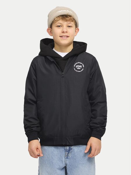Jack & Jones Junior Kurtka bomber Zack 12269155 Czarny Regular Fit. Czarne kurtki i płaszcze dla chłopców Jack & Jones Junior, bez wzorów, z syntetyku, bez kaptura. Za 79.99 zł.