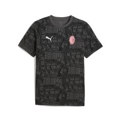 Męska koszulka AC Milan FtblCulture z nadrukiem na całej powierzchni PUMA. Czarne koszulki sportowe męskie Puma, m, bez wzorów, bez kołnierzyka, bez ramiączek, do piłki nożnej. Za 159.00 zł.