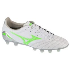Buty piłkarskie - korki męskie, Morelia Neo IV Pro FG. Białe buty sportowe męskie Mizuno, z gumy, bez zapięcia, do piłki nożnej. W wyprzedaży za 415.00 zł.