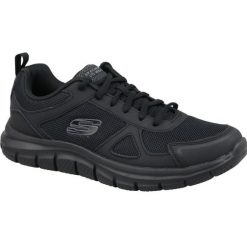 Buty do chodzenia męskie Skechers Trackscloric. Czarne buty sportowe męskie Skechers, z materiału, bez zapięcia, do biegania. Za 249.99 zł.