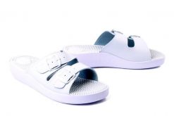SANITAL FLEX KF-02 white, klapki damskie. Białe klapki damskie Sanital-Flex, bez wzorów, bez obcasa, na koturnie. Za 82.64 zł.