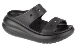 Sandały CROCS CRUSH SANDAL Czarny. Czarne sandały damskie Crocs, bez wzorów, z gumy, bez obcasa, bez zapięcia. Za 119.99 zł.
