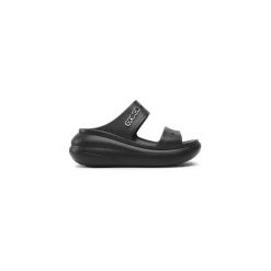 Mules Crocs CLASSIC CRUSH SANDAL Noir. Czarne klapki damskie Crocs, bez wzorów, z materiału, sportowe, bez obcasa. Za 229.00 zł.
