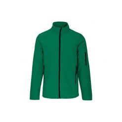 Kurtka Kariban Softshell. Zielone kurtki męskie KARIBAN, m, bez wzorów, z elastanu, bez kaptura. Za 246.00 zł.