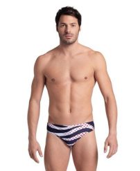 Kąpielówki slipy męskie sportowe treningowe na basen Arena Zebra. Niebieskie kąpielówki męskie Arena, m, bez wzorów, z materiału, długie, na fitness i siłownię. Za 71.98 zł.