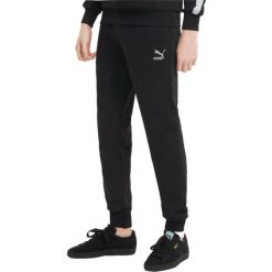 Spodnie Puma Classics Cuffed, Mężczyźni. Czarne spodnie materiałowe męskie Puma, m, bez wzorów, z bawełny. Za 290.00 zł.