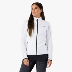 Bluza polarowa turystyka damska Swedemount Stryn Fleece szybkoschnąca. Białe bluzy damskie SWEDEMOUNT, xl, bez wzorów, z materiału, bez kaptura. Za 152.99 zł.