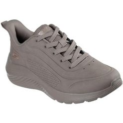 Buty sportowe damskie Skechers Bobs Squad Waves-jus. Brązowe obuwie sportowe damskie Skechers, bez wzorów, z materiału, na fitness i siłownię. Za 390.00 zł.