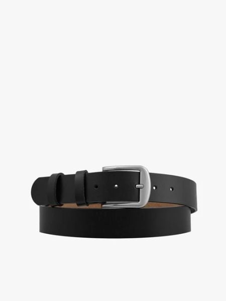 Czarny pasek męski ze skóry licowej. Czarne paski damskie Ryłko, bez wzorów, ze skóry, eleganckie. Za 129.99 zł.