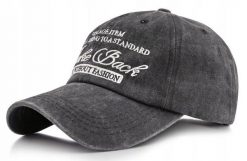 Bawełniana Bejsbolówka (Czapka z Daszkiem) - Pako Jeans - Vintage, Grafit. Szare czapki i kapelusze męskie Pako Jeans, bez wzorów, z bawełny, vintage. Za 55.00 zł.