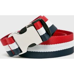 Tommy Jeans - Pasek. Szare paski damskie Tommy Jeans, w paski, z jeansu. Za 179.90 zł.