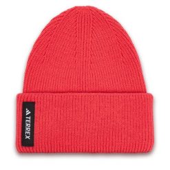 Czapka adidas. Czerwone czapki i kapelusze męskie Adidas, na zimę, bez wzorów. Za 109.99 zł.