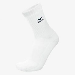 Skarpetki Mizuno Volley Blanc. Białe skarpety męskie Mizuno, bez wzorów, z bawełny. Za 26.99 zł.