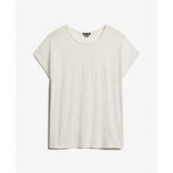 Damska koszulka o luźnym kroju Superdry Studios. Szare t-shirty damskie Superdry., bez wzorów, bez kołnierzyka. Za 102.20 zł.