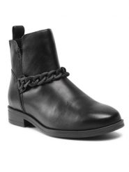 Lasocki Botki ARC-INES2-10 Czarny. Czarne botki damskie Lasocki, ze skóry, bez obcasa, na płaskiej podeszwie, bez zapięcia. Za 223.99 zł.