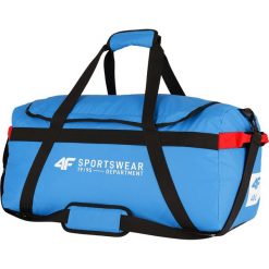 Torba sportowa TPU107 - kobalt. Brązowe torby sportowe męskie 4f, bez wzorów, z materiału. W wyprzedaży za 79.99 zł.