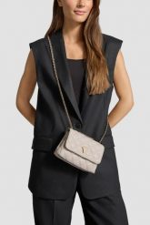 GUESS Torebka w kolorze taupe damska Giully II Mini. Brązowe kopertówki damskie Guess, z aplikacjami, z materiału, eleganckie, bez dodatków. W wyprzedaży za 475.99 zł.