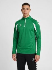 Bluza treningowa zapinana do połowy Hummel Core 2.0. Białe bluzy sportowe damskie Hummel, xl, bez wzorów, z materiału, bez kaptura, na golfa. Za 216.95 zł.