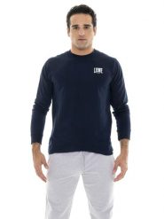 Koszulka z długim rękawem "Basic" z małym logo. Czarne koszulki sportowe męskie LEONE 1947 APPAREL, xs, bez wzorów, z bawełny, bez kołnierzyka, bez ramiączek, na fitness i siłownię. Za 151.56 zł.