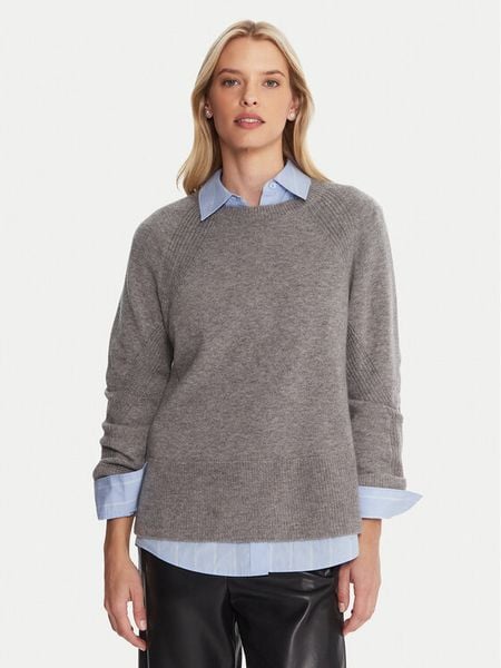 Marella Sweter Alaska 2525366102 Szary Regular Fit. Szare swetry damskie Marella, l, bez wzorów, z wełny, bez kołnierzyka, bez ramiączek, bez kaptura. Za 439.99 zł.
