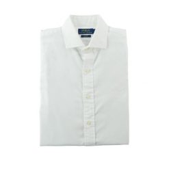 Second life - Klasyczne koszule męskie Slim Fit - Stan bardzo dobry. Białe koszule męskie Ralph Lauren, m, bez wzorów, z tkaniny, biznesowe, bez kołnierzyka, bez ramiączek. Za 164.76 zł.