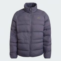 KURTKA OCIEPLANA ESSENTIALS PACKABLE. Szare kurtki męskie Adidas, l, bez wzorów, z materiału, bez kaptura. Za 349.00 zł.
