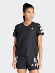 Adidas Koszulka techniczna Own The Run IN2961 Czarny Regular Fit. Czarne koszulki sportowe damskie Adidas, xs, bez wzorów, z syntetyku, bez kołnierzyka, bez ramiączek, do biegania. Za 149.99 zł.
