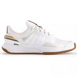 Damskie buty do tenisa Wilson Intrigue Tour Clay. Białe obuwie sportowe damskie Wilson, bez wzorów, z gumy, do biegania. Za 497.00 zł.