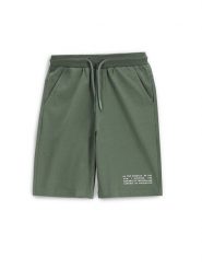 Coccodrillo Szorty sportowe WC5121501VBC Zielony Regular Fit. Zielone szorty dla chłopców COCCODRILLO, bez wzorów, z bawełny, sportowe. Za 39.99 zł.