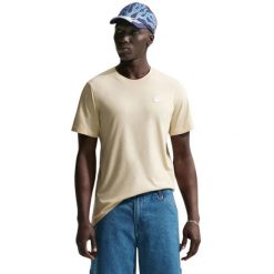 Koszulka Męska Nike Bawełniana Sportowa Beżowa T-Shirt Basic. Brązowe koszulki sportowe męskie Nike, m, bez wzorów, z bawełny, sportowe, bez kołnierzyka. Za 139.00 zł.