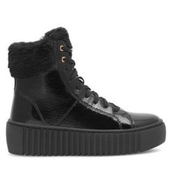 Botki Sergio Bardi. Czarne botki damskie Sergio Bardi, bez obcasa, na płaskiej podeszwie, bez zapięcia. Za 184.99 zł.