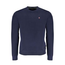 Sweter męski Napapijri Droz 5. Niebieskie swetry przez głowę męskie Napapijri, m, bez wzorów, bez kołnierzyka. Za 376.20 zł.