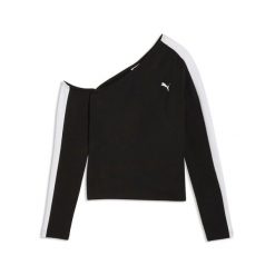 Koszulka z długim rękawem Puma T7 Asymmetric. Czarne koszulki sportowe męskie Puma, xs, bez wzorów, z dresówki, z asymetrycznym kołnierzem, bez ramiączek, na fitness i siłownię. Za 214.50 zł.