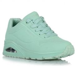 Buty do chodzenia damskie Skechers Uno Stand On Air. Niebieskie obuwie sportowe damskie Skechers, bez wzorów, z materiału, trekkingowe. Za 357.00 zł.